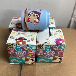 5 ORIGINAL SQUISHMALLOWS 6 FOOT STICKER ROLLS.